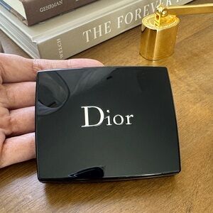 Dior Glossy Black Compact with Silver Logo BLUSH (962 poison matte)
